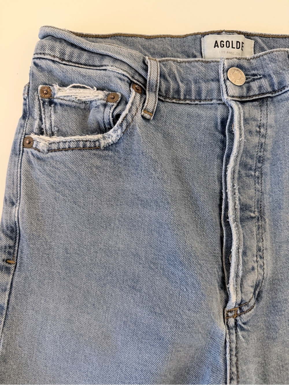AGOLDE Nico Distressed Skinny Jeans | High Rise | Size 26 - Picture 4 of 12